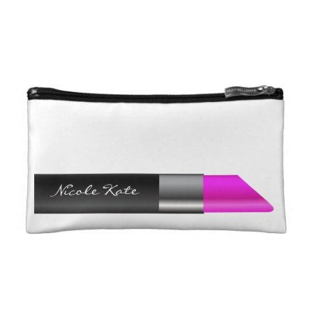 Lipstick Monogram Cosmetic Bag