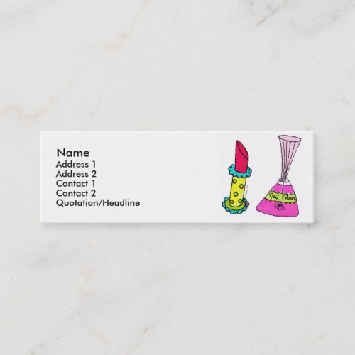 Lipstick &amp; Nail Polish Profile Cards Business Card Templates