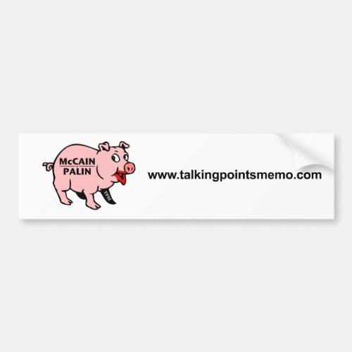 Lipstick on a Pig Bumper Sticker