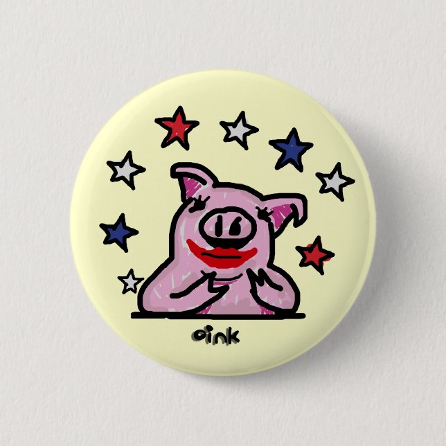 Lipstick on a Pig Button (Front)