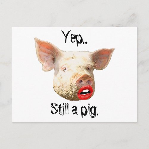 Lipstick on a Pig Postcard