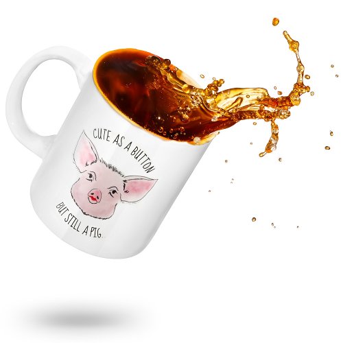 Lipstick on a pig Two_Tone coffee mug