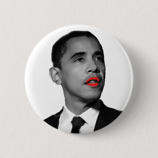 Lipstick on Obama Pinback Button