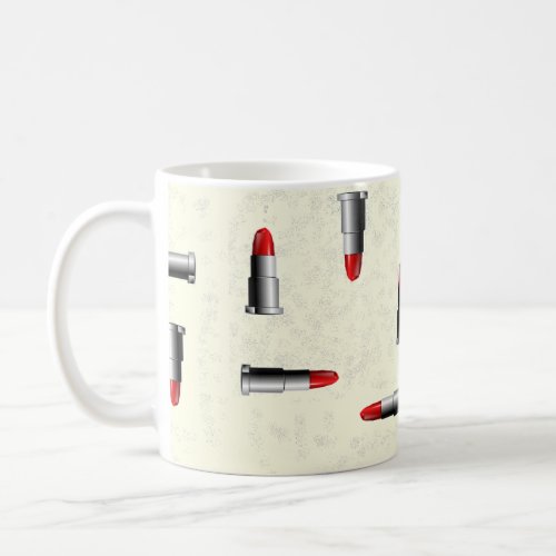 lipstick pattern coffee mug