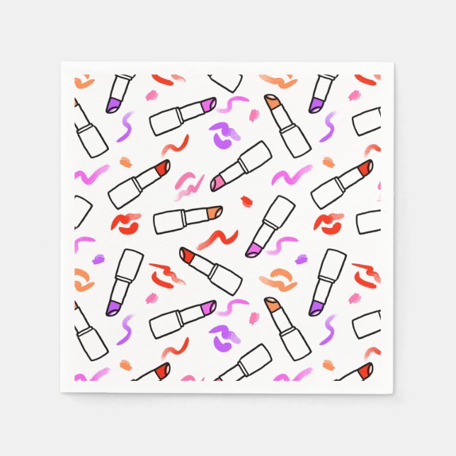 Lipstick Pattern Napkins (Front)
