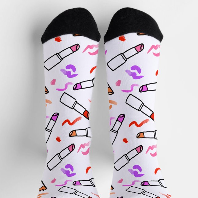 Lipstick Pattern Socks (Top)