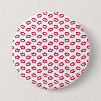 Lipstick Pink Kisses Pinback Button