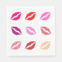 Lipstick Print Paper Napkins