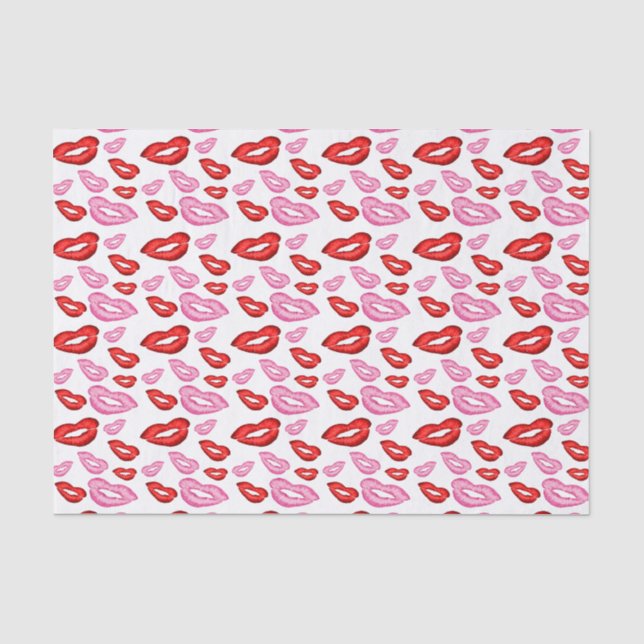 Lipstick Prints  Tissue Paper (Front)