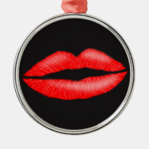 Lipstick Red Seductive Female Lips Ornament