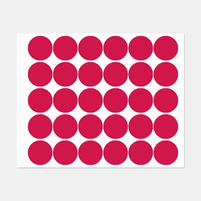 Lipstick  (solid color) Crimson Labels (Sheet)