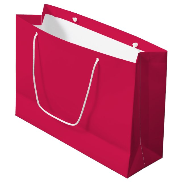 Lipstick  (solid color) Crimson Large Gift Bag (Front Angled)