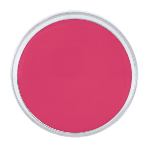Lipstick  solid color Crimson Silver Finish Lapel Pin