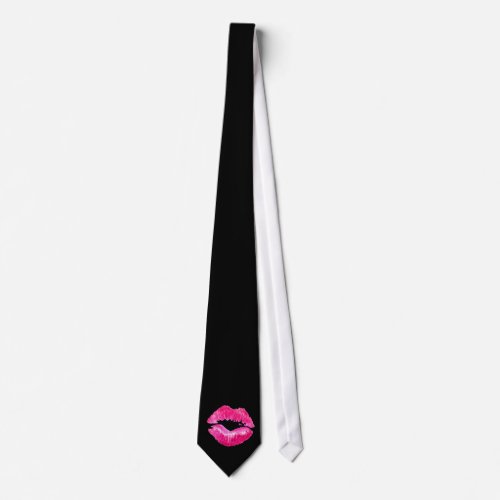 Lipstick stain novelty tie