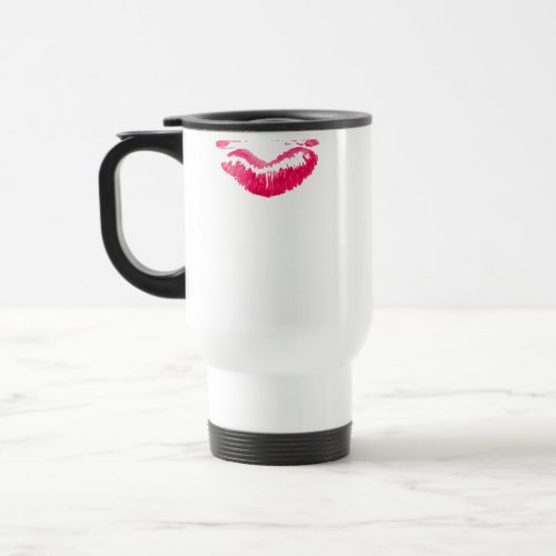 Lipstick stain travel mug