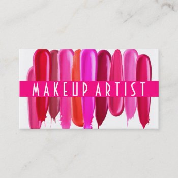 Lipstick Stains Makeup Artist Business Card by olicheldesign at Zazzle