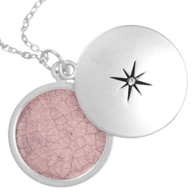 Lipstick Stone Silver Plated Necklace (Front)