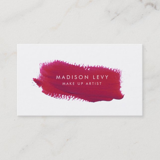 Lipstick Swatch Make Up Artist Business Cards (Front)