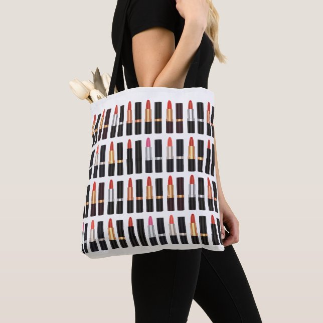 Lipstick Tote Bag (Close Up)