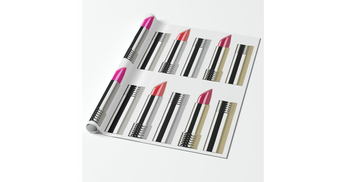 Lipstick Wrapping Paper Zazzle