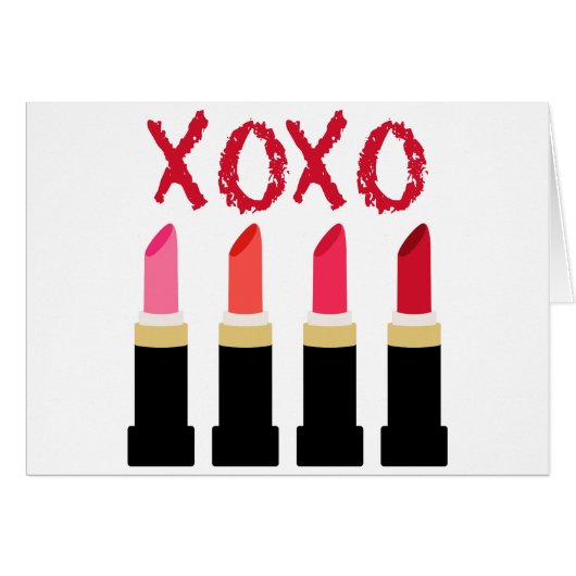 Lipstick XOXO Border Cards (Front Horizontal)