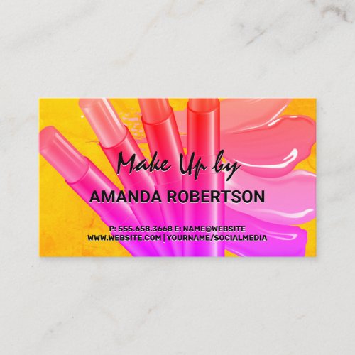 Lipsticks  Makeup Artist  Business Card