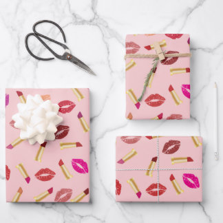 Lipsticks Wrapping Paper Sheets