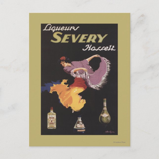 Liqueurs Severy Hasselt Promotional Poster Postcard (Front)