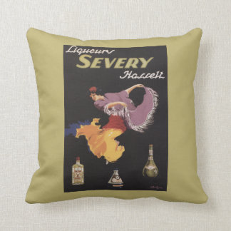 Liqueurs Severy Hasselt Promotional Poster Throw Pillow