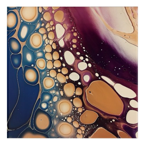 Liquid abstract marble art
