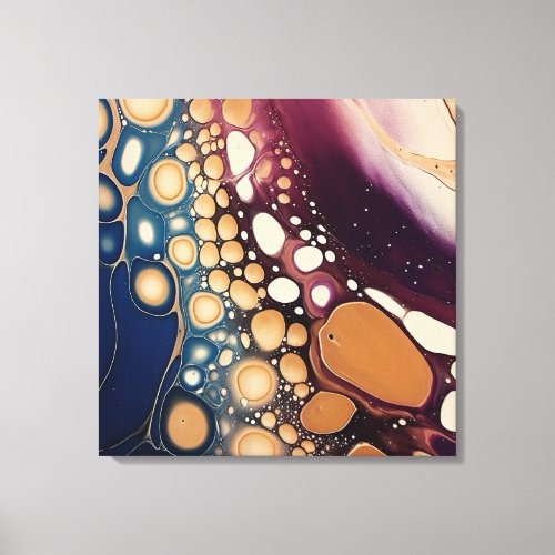 Liquid abstract marble art canvas print
