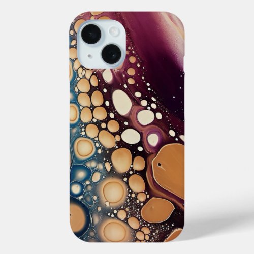 Liquid abstract marble art iPhone 15 case