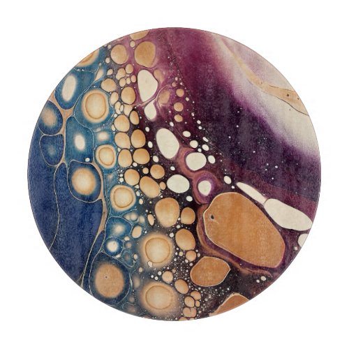 Liquid abstract marble art cutting board