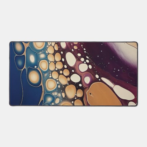 Liquid abstract marble art desk mat