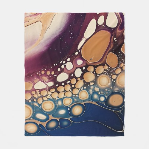 Liquid abstract marble art fleece blanket