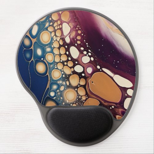 Liquid abstract marble art gel mouse pad