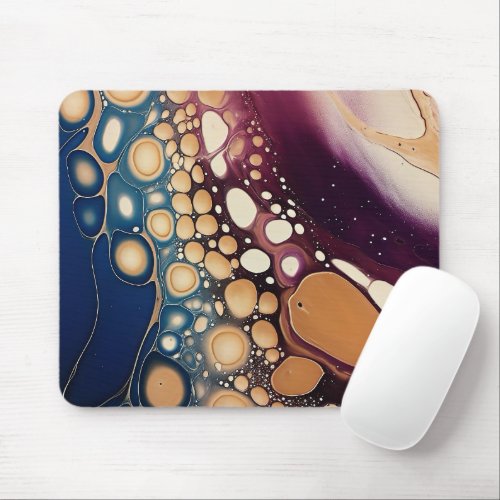 Liquid abstract marble art mouse pad