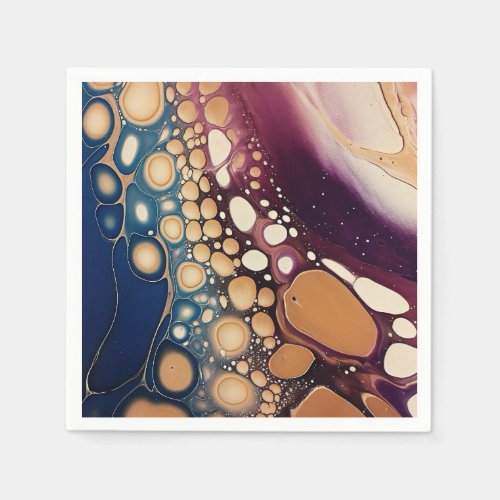 Liquid abstract marble art napkins