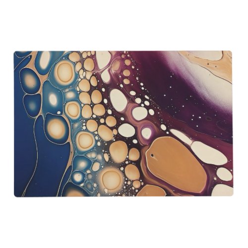 Liquid abstract marble art placemat
