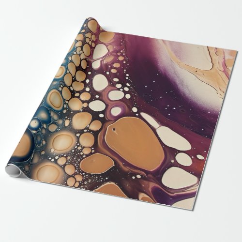 Liquid abstract marble art wrapping paper