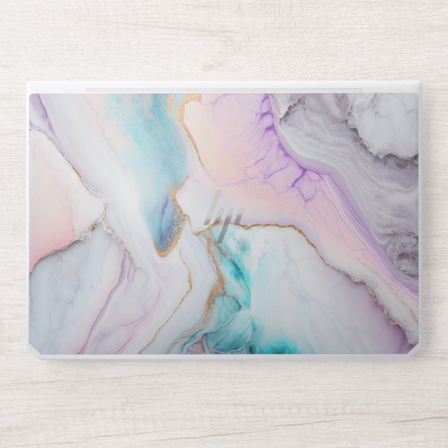 Liquid Abstract Marble Painting Background HP Laptop Skin (Front)