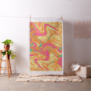 Liquid Abstract Pink Pattern Fabric 
