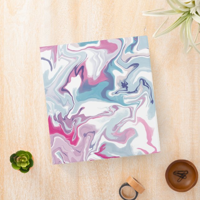 Liquid Acrylic Art 3-Ring Binder – Modern Fluid  (In Situ)