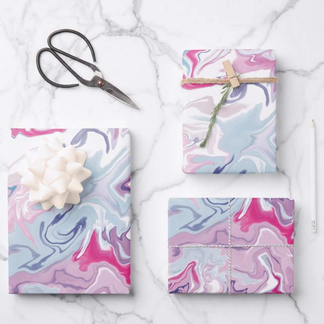 liquid acrylic wrapping paper sheets (Front)