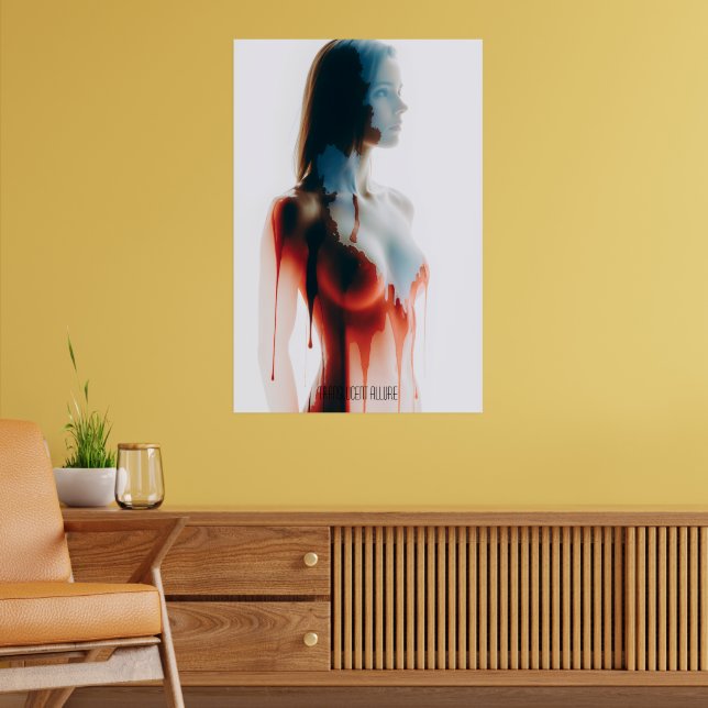 "Liquid Allure" Translucent Silhouette Wall Art (Living Room 2)