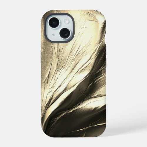 Liquid Antique Gold Paint Texture  iPhone 15 Case