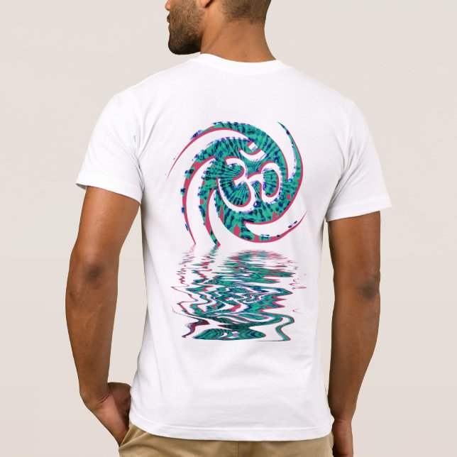 Liquid Aqua Sanskrit OM Sign Shirt (Back)