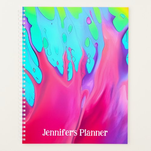 Liquid Art Custom Name Planner