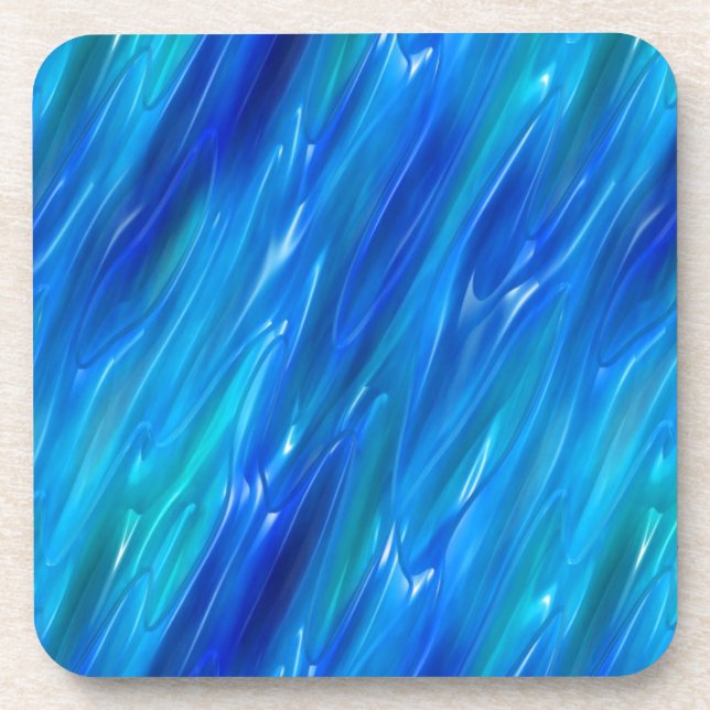 Liquid Blue Beverage Coaster (Front)