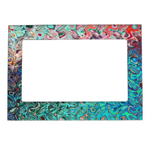Liquid Blue Gel Abstract Magnetic Frame